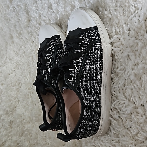 KATE SPADE Black White Tweed Sneakers Size 6 - Picture 15 of 15